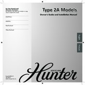 Hunter Type 2A Models Owner's Manual And Installation Manual