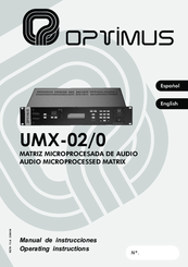 Optimus UMX-02/0 Operating Instructions Manual