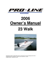 Pro-Line Boats 23 Walk Owner's Manual