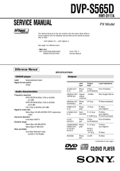 Sony DVP-S565D Service Manual