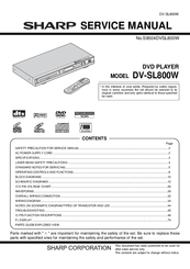 Sharp DV-SL800W Service Manual