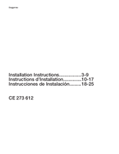 Gaggenau CE 273 612 Installation Instructions Manual