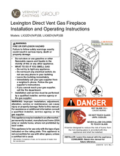 Vermont Castings LX32DV(N/P)SB Installation And Operating Instructions Manual