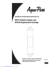 3M Aqua-Pure APIL3 Installation And Operating Instructions Manual