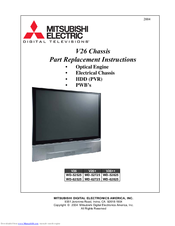 Mitsubishi Electric WD-6282 Part Replacement Instructions