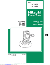 Hitachi SP 18VB Technical Data And Service Manual