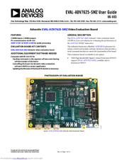 Analog Devices EVAL-ADV7625-SMZ User Manual