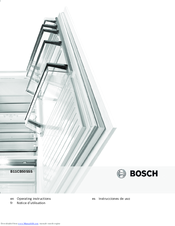 Bosch B11CB50SSS Operating Instructions Manual