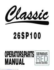 Encore Classic 26SP100 Operator's & Parts Manual