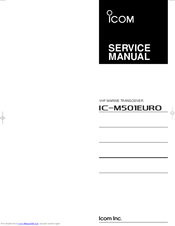 Icom VHF MARINE TRANSCEIVER IC-M501EURO Service Manual