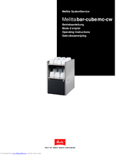 Melitta bar-cube mc-cw Operating Instructions Manual