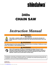 Shindaiwa 340s Instruction Manual