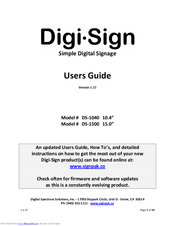 Digi-Sign DS-1040 User Manual
