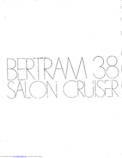 Bertram 38 Salon Cruiser Owner's Manual