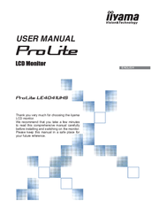 Iiyama ProLite le4041uhs User Manual