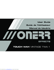 Onerr Touch Wah Vintage TWA-1 User Manual