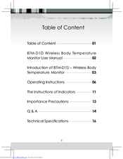 JETT BTM-D1D User Manual