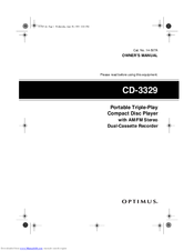 Optimus CD-3329 Owner's Manual