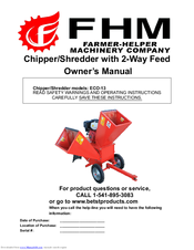 FHM ECO-13 Owner's Manual