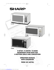 Sharp R-84STM Operation Manual With Cookbook