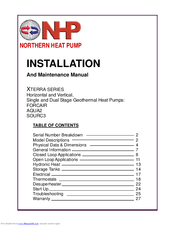 NHP XTerra Series Installation And Maintenance Manual