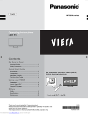 Panasonic Viera WT60Hseries Operating Instructions Manual