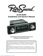 RetroSound Zuma Radio Installation And Owner's Manual
