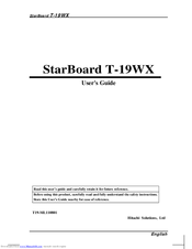 Hitachi StarBoard T-19WX User Manual