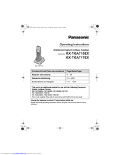 Panasonic KX-TGA717EX Operating Instructions Manual
