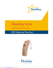 Starkey Destiny Mini Operation Manual