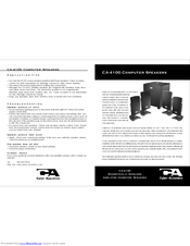 Cyber Acoustics CA-4100 Instructions