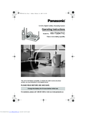 Panasonic KX-TG5471C Operating Instructions Manual