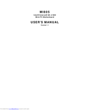 IBASE Technology MI805 User Manual