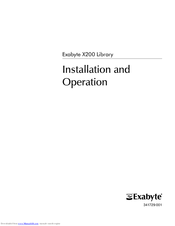 Exabyte X200 Library Installation And Operation Manual
