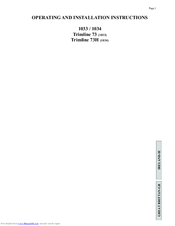ThermoCet Trimline 73 Operating And Installation Instructions
