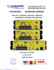 Rich electric SW-20CL Installation And Operation Manual