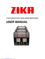 zika I-TIG 200AC/DC II User Manual