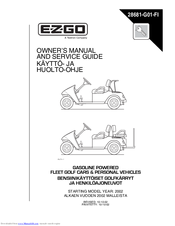 Ezgo FREEDOM Owner's Manual And Service Manual