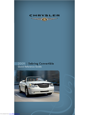 Chrysler 2009 Sebring Convertible Quick Reference Manual