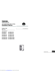 Toshiba MCY-MAP0601HTZ Installation Manual
