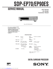 Sony SDP-EP70 Service Manual