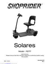 Shoprider Solares FS777 User Manual