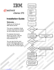 IBM eServer 370 xSeries Installation Manual