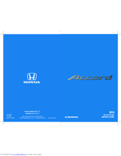 Honda Accord Coupe 2016 Owner's Manual