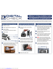 Digital Check TellerScan 215 Easy Installation Manual