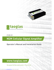Taoglas CSB.01 Operators Manual And Installation Manual