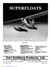 Carl Goldberg Products SUPERFLOATS Instructions Manual