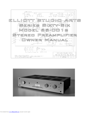 Elliott Studio Arts 66-001b Owner's Manual