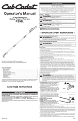 Cub Cadet PS59L Operator's Manual