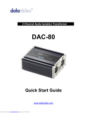 Datavideo DAC-80 Quick Start Manual